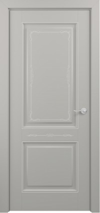 Дверь Zadoor Венеция Тип-1 Грей Декоративная Патина Серебро Глухая