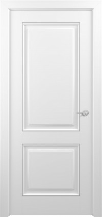 Дверь Zadoor Венеция Тип-2 Белый Патина Серебро Глухая