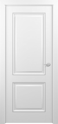 Дверь Zadoor Венеция Тип-1 Белый Патина Серебро Глухая