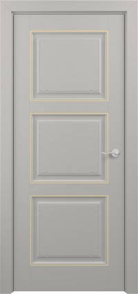 Дверь Zadoor Гранд Тип-3 Грей Патина Золото Глухая