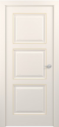 Дверь Zadoor Гранд Тип-3 Жемчужно-перламутровый Патина Золото Глухая