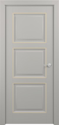 Дверь Zadoor Гранд Тип-2 Грей Патина Золото Глухая