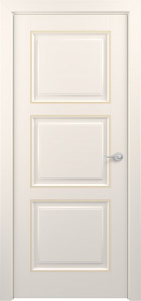 Дверь Zadoor Гранд Тип-2 Жемчужно-перламутровый Патина Золото Глухая