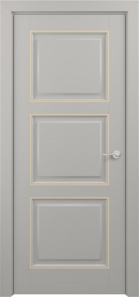 Дверь Zadoor Гранд Тип-1 Грей Патина Золото Глухая