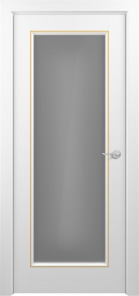 Дверь Zadoor Неаполь Тип-1 Белый Патина Золото Сатинато
