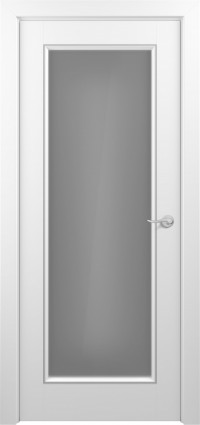 Дверь Zadoor Неаполь Тип-1 Белый Патина Серебро Сатинато