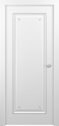 Дверь Zadoor Неаполь Тип-3 Белый Декоративная Патина Серебро Глухая