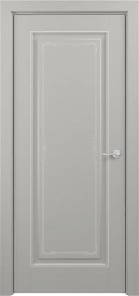 Дверь Zadoor Неаполь Тип-1 Грей Декоративная Патина Серебро Глухая