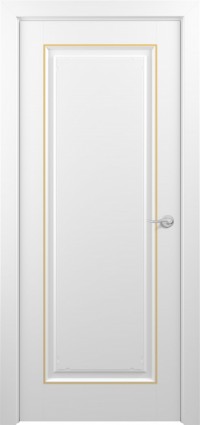 Дверь Zadoor Неаполь Тип-3 Белый Патина Золото Глухая