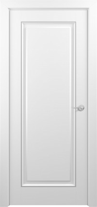 Дверь Zadoor Неаполь Тип-1 Белый Патина Серебро Глухая
