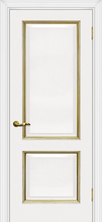 Дверь Мариам Мурано-1 Белый Патина Золото Глухая