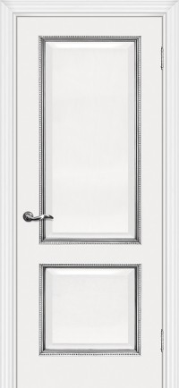Дверь Мариам Мурано-1 Белый Патина Серебро Глухая