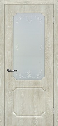 Дверь Мариам Сиена-4 Дуб седой Контурный полимер серебро