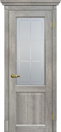 Дверь Мариам Тоскана-1 Чиаро гриджио Контурный полимер Решетка