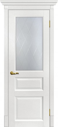 Дверь Мариам Тоскана-2 Пломбир Контурный полимер Ромб