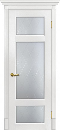 Дверь Мариам Тоскана-3 Пломбир Контурный полимер Ромб