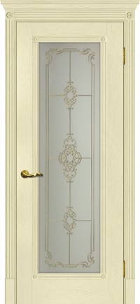Дверь Мариам Флоренция-1 Ваниль Контурный полимер золото