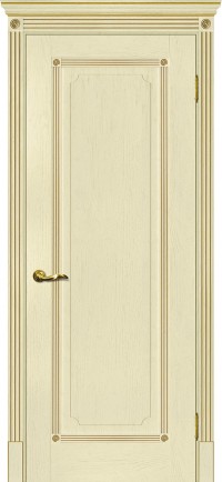 Дверь Мариам Флоренция-1 Ваниль патина золото Глухая