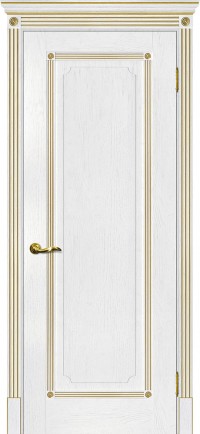 Дверь Мариам Флоренция-1 Пломбир патина золото Глухая