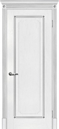Дверь Мариам Флоренция-1 Пломбир патина серебро Глухая