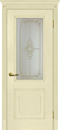 Дверь Мариам Флоренция-2 Ваниль Контурный полимер золото