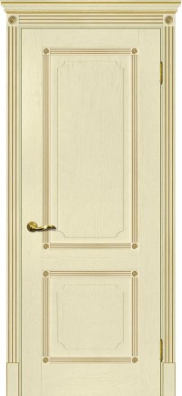 Дверь Мариам Флоренция-2 Ваниль патина золото Глухая