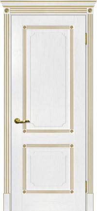 Дверь Мариам Флоренция-2 Пломбир патина золото Глухая