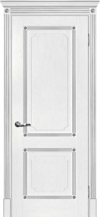 Дверь Мариам Флоренция-2 Пломбир патина серебро Глухая