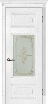 Дверь Мариам Флоренция-3 Пломбир Контурный полимер золото
