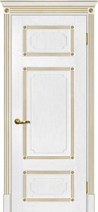 Дверь Мариам Флоренция-3 Пломбир патина золото Глухая