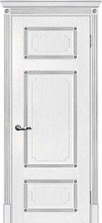 Дверь Мариам Флоренция-3 Пломбир патина серебро Глухая