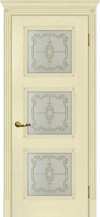 Дверь Мариам Флоренция-4 Ваниль Контурный полимер золото