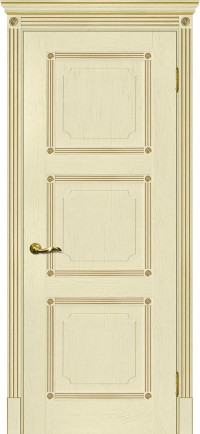 Дверь Мариам Флоренция-4 Ваниль патина золото Глухая