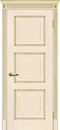 Дверь Мариам Флоренция-4 Магнолия патина золото Глухая