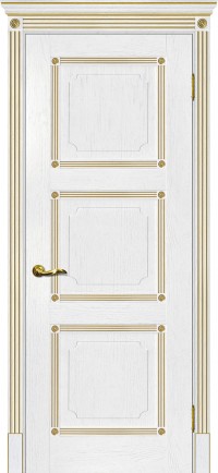 Дверь Мариам Флоренция-4 Пломбир патина золото Глухая
