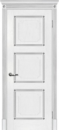 Дверь Мариам Флоренция-4 Пломбир патина серебро Глухая